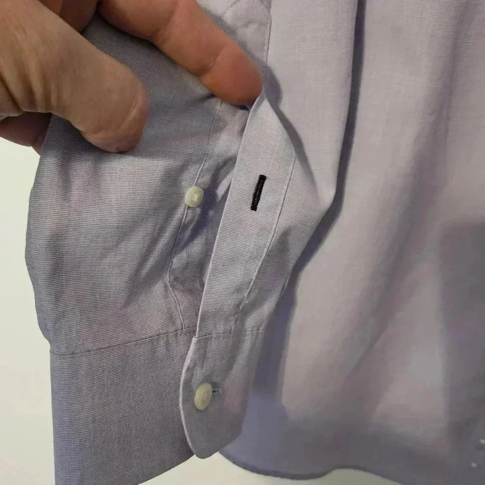 LL BEAN Trim Fit Small Wrinkle Free 100 Cotton EUC